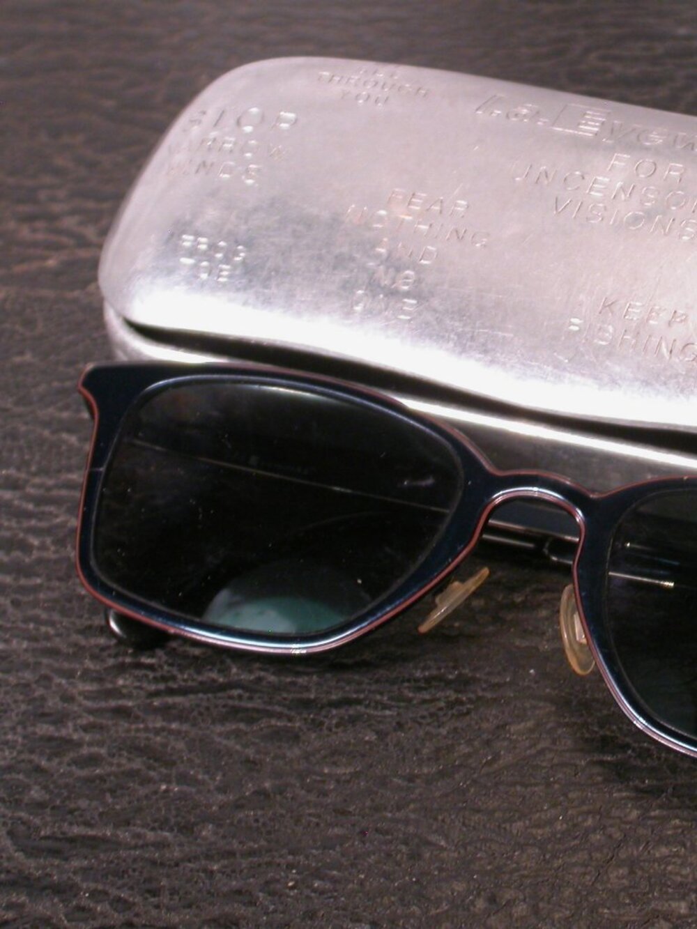 La Eyeworks Nile Dark Blue Metal Craft Fashion Eyeglasses Frames RX